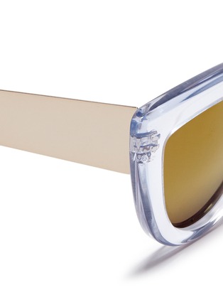 Detail View - Click To Enlarge - ELLERY - x Graz 'Quixote' acetate cat eye mirror sunglasses