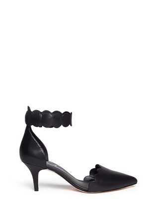 Main View - Click To Enlarge - ISA TAPIA - 'Lia Belle' scalloped leather pumps
