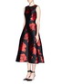 Figure View - Click To Enlarge - ALEXANDER MCQUEEN - Rose jacquard silk-wool dress