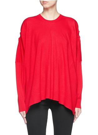 Main View - Click To Enlarge - ALEXANDER MCQUEEN - Cut-out sleeve wool sweater