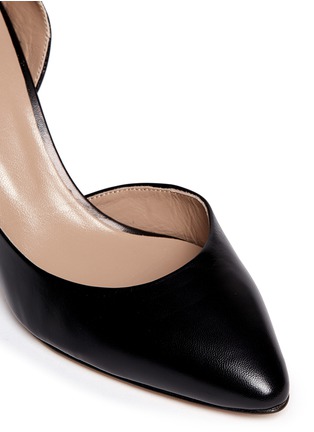 Detail View - Click To Enlarge - CHLOÉ - Metal heel plate leather d'Orsay pumps
