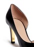 Detail View - Click To Enlarge - CHLOÉ - Metal heel plate leather d'Orsay pumps