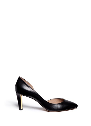 Main View - Click To Enlarge - CHLOÉ - Metal heel plate leather d'Orsay pumps