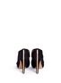 Back View - Click To Enlarge - CHLOÉ - Metal stripe fringe suede booties