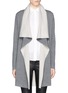 Main View - Click To Enlarge - VINCE - Two tone drape front long cardigan