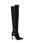 Main View - Click To Enlarge - ALEXANDRE BIRMAN - 'Arlete' snakeskin trim suede leather combo boots