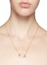 Detail View - Click To Enlarge - PAMELA LOVE - 'Luna Crescent' diamond pavé opal cabochon 18k gold necklace