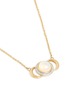 Figure View - Click To Enlarge - PAMELA LOVE - 'Luna Crescent' diamond pavé opal cabochon 18k gold necklace