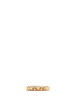 Back View - Click To Enlarge - PAMELA LOVE - 'Thin Tribal Spike' diamond pavé 18k gold ring