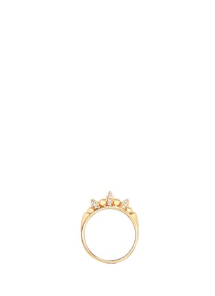 Main View - Click To Enlarge - PAMELA LOVE - 'Thin Tribal Spike' diamond pavé 18k gold ring