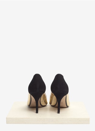 Back View - Click To Enlarge - PEDDER RED - Clear-panel metallic pumps