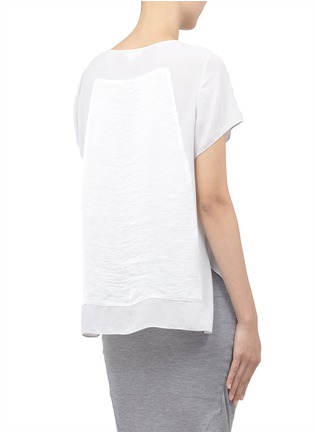 Back View - Click To Enlarge - HELMUT LANG - Panelled chiffon T-shirt