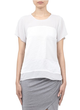 Main View - Click To Enlarge - HELMUT LANG - Panelled chiffon T-shirt