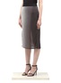 Front View - Click To Enlarge - HELMUT LANG - Gradiate layered skirt