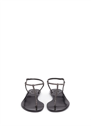 Figure View - Click To Enlarge - RENÉ CAOVILLA - Crystal T-strap flat sandals