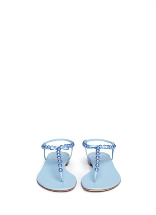 Figure View - Click To Enlarge - RENÉ CAOVILLA - Pearl T-strap flat sandals
