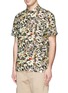 Front View - Click To Enlarge - WHITE MOUNTAINEERING - Floral print short-sleeve shirt