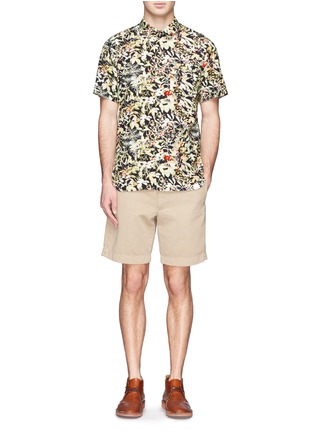 Figure View - Click To Enlarge - WHITE MOUNTAINEERING - Floral print short-sleeve shirt