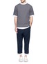 Figure View - Click To Enlarge - WHITE MOUNTAINEERING - Contrast trim cropped pants