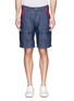 Main View - Click To Enlarge - WHITE MOUNTAINEERING - Cotton tencel denim shorts