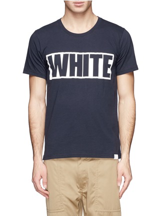 Main View - Click To Enlarge - WHITE MOUNTAINEERING - Text print cotton T-shirt