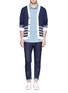 Figure View - Click To Enlarge - WHITE MOUNTAINEERING - Cotton silk stripe cardigan