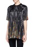 Front View - Click To Enlarge - GIVENCHY - Sequin print silk T-shirt