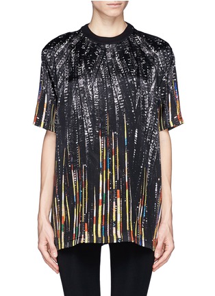 Main View - Click To Enlarge - GIVENCHY - Sequin print silk T-shirt