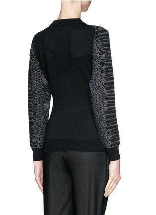 Back View - Click To Enlarge - LANVIN - Snakeskin jacquard sweater