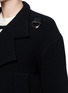 Detail View - Click To Enlarge - CHLOÉ - Faux leather strap wool-blend jacket