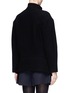 Back View - Click To Enlarge - CHLOÉ - Faux leather strap wool-blend jacket