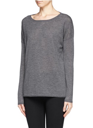 Front View - Click To Enlarge - VINCE - Featherweight wool-cashmere sweater