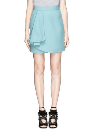 Main View - Click To Enlarge - VALENTINO GARAVANI - Crepe Couture drape pleat wrap skirt