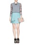 Figure View - Click To Enlarge - VALENTINO GARAVANI - Crepe Couture drape pleat wrap skirt