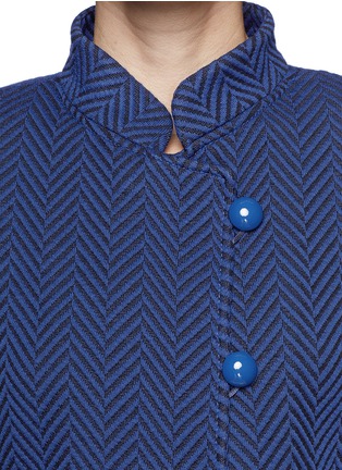 Detail View - Click To Enlarge - ARMANI COLLEZIONI - Herringbone knit jacket