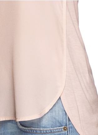 Detail View - Click To Enlarge - VINCE - Silk crepe front jersey sleeveless top
