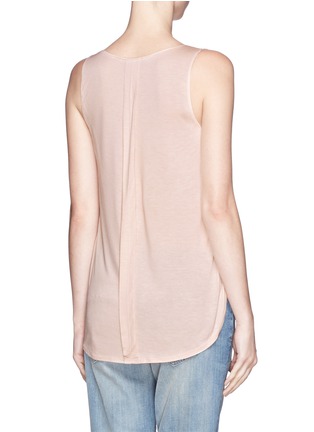 Back View - Click To Enlarge - VINCE - Silk crepe front jersey sleeveless top