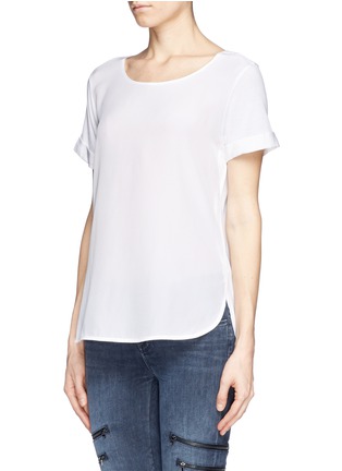 Front View - Click To Enlarge - VINCE - Silk front jersey T-shirt