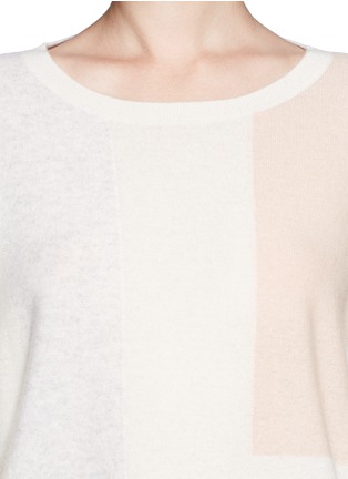 Detail View - Click To Enlarge - VINCE - Colourblock panel cashmere sweater