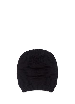 Figure View - Click To Enlarge - ARMANI COLLEZIONI - Linear knit wool beanie