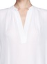 Detail View - Click To Enlarge - VINCE - Gathered neckline silk blouse