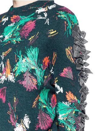 Detail View - Click To Enlarge - TOGA ARCHIVES - Floral print bow appliqué sweater