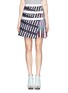 Main View - Click To Enlarge - PETER PILOTTO - Asymmetric tweed flap A-line print skirt