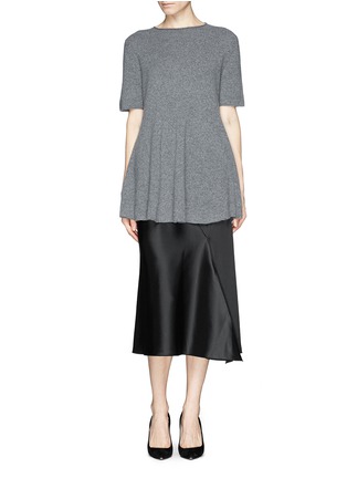 Figure View - Click To Enlarge - THE ROW - 'Agra' front slit flare skirt