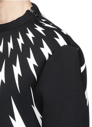 Detail View - Click To Enlarge - NEIL BARRETT - Thunderbolt print long sweatshirt 