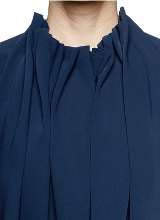 Detail View - Click To Enlarge - ELLERY - 'Cyrus' gathered crepe overlay satin shift dress