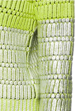 Detail View - Click To Enlarge - KENZO - Metallic foil wool blend sweater
