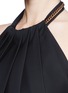 Detail View - Click To Enlarge - VICTORIA BECKHAM - Chain halter neck pleat dress
