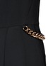 Detail View - Click To Enlarge - VICTORIA BECKHAM - Chain asymmetric drape front midi dress
