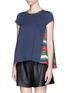 Front View - Click To Enlarge - SACAI - Check print flare back T-shirt 
